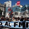 CTA, UTEP y organizaciones sociales marchan contra el FMI por la visita de Georgieva